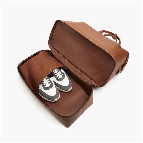 weekender bag with shoe compartment.